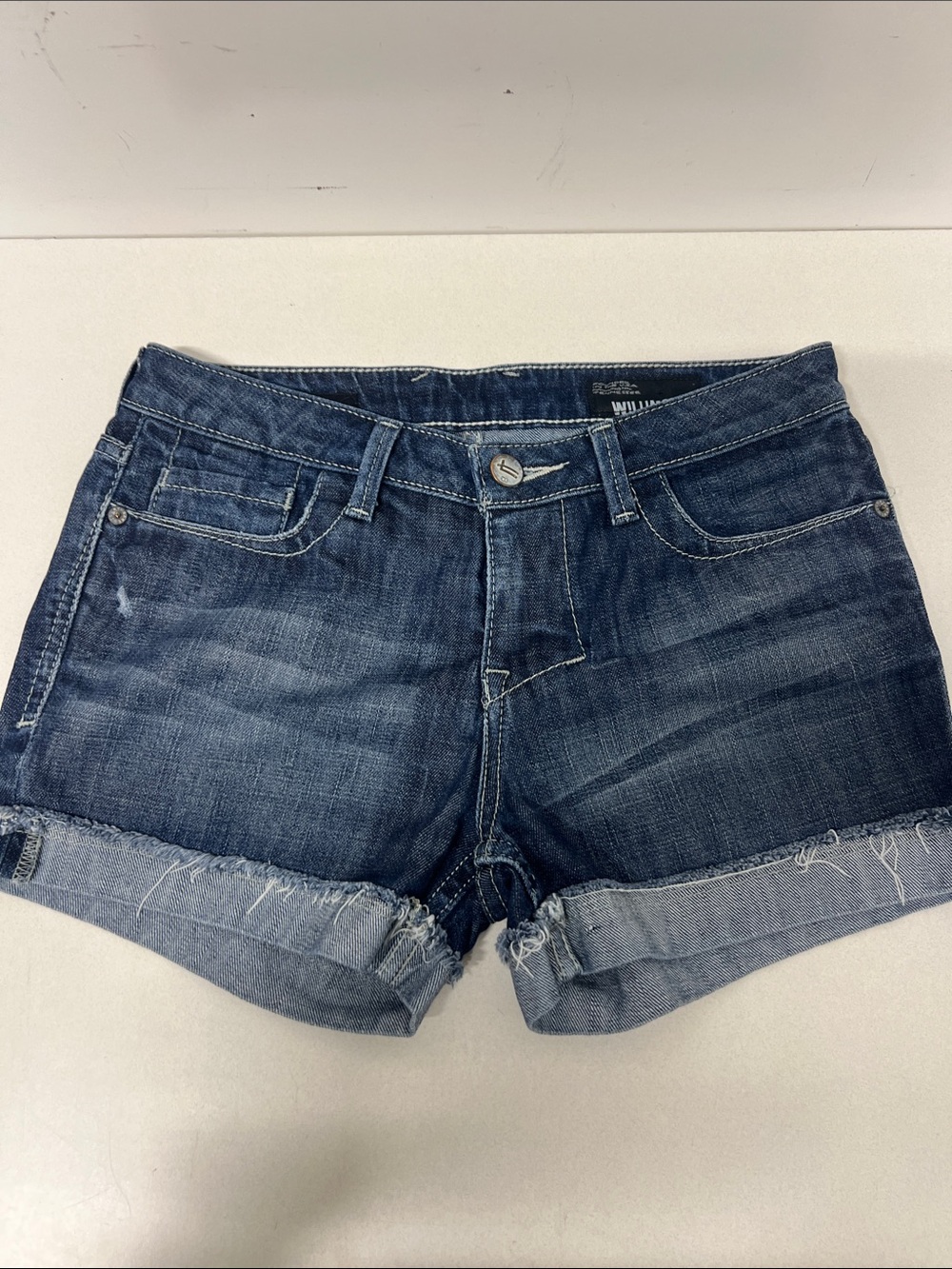 WilliamRast Jean Shorts Scarlet 5 Pocket Cuffed 27" Waist